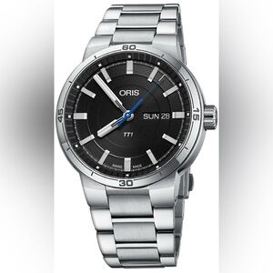 Oris TT1 Automatic Stainless Steel Black Day-Date Mens Special Edition Watch